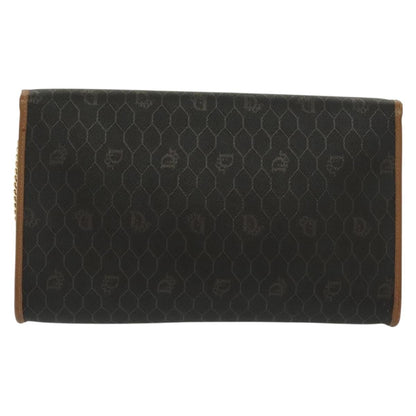 Christian Dior Vintage Honeycomb Chain Canvas Black Canvas Bag ()