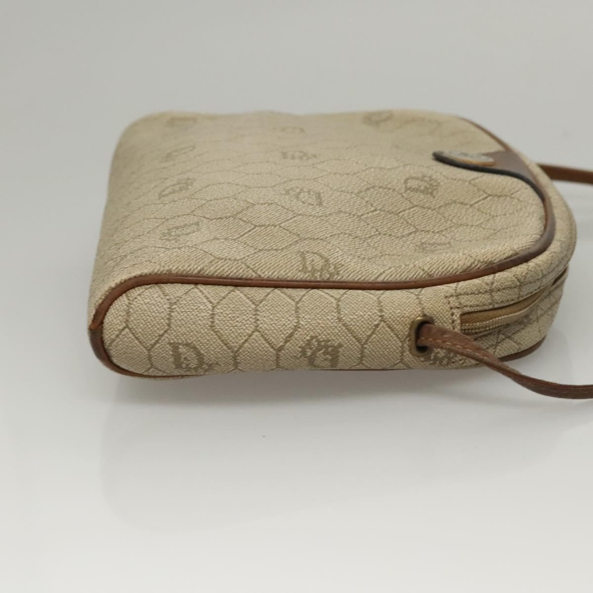 Christian Dior Vintage Honeycomb Shoulder Bag Canvas Beige Canvas Bag ()