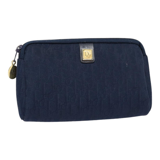 Christian Dior Vintage Trotter Pouch Diorissimo Canvas Navy Canvas Bag ()