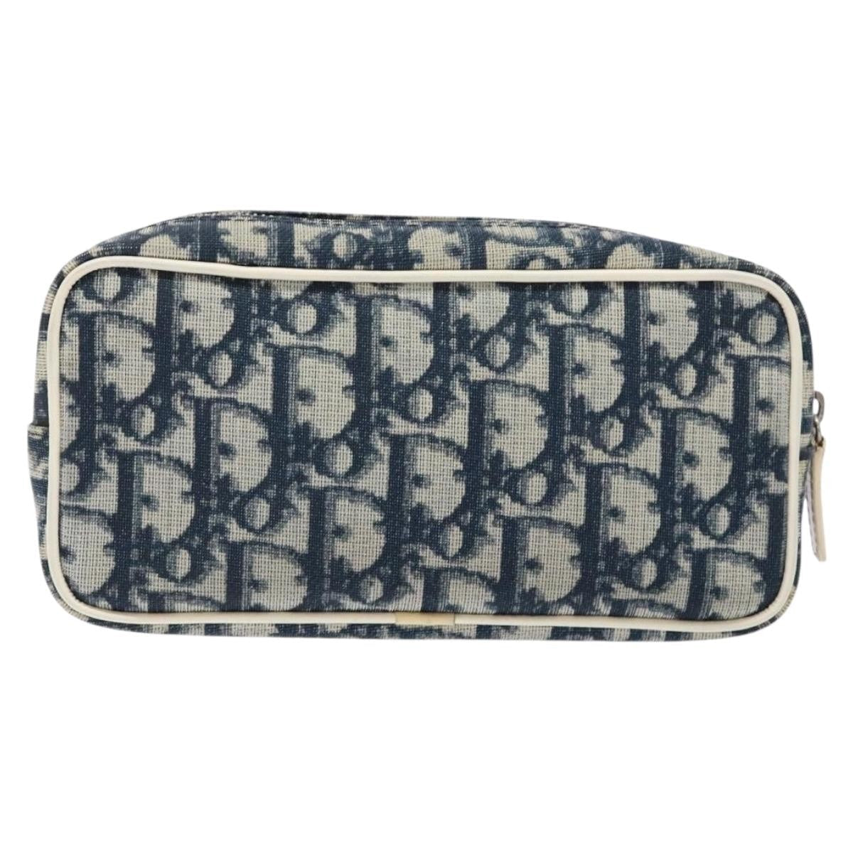 Christian Dior Vintage Trotter Pouch Diorissimo Canvas Navy Canvas Clutche & Pouche Bag ()