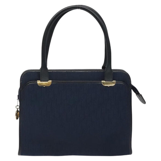 Christian Dior Vintage Trotter Handbag Canvas Navy Canvas Handbag ()