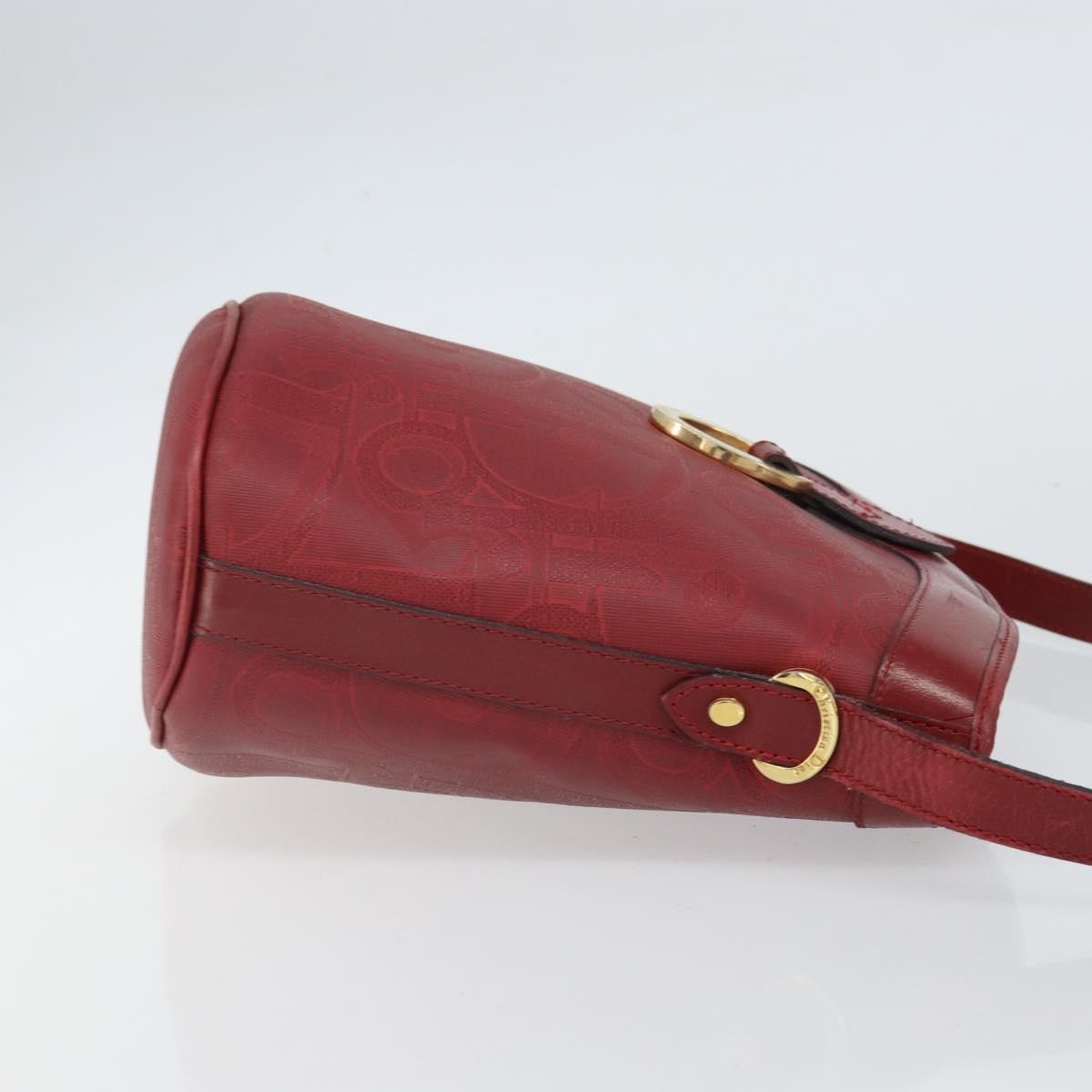 Christian Dior Trotter Shoulder Bag Canvas Red Pvc Shoulder Bag Bag ()