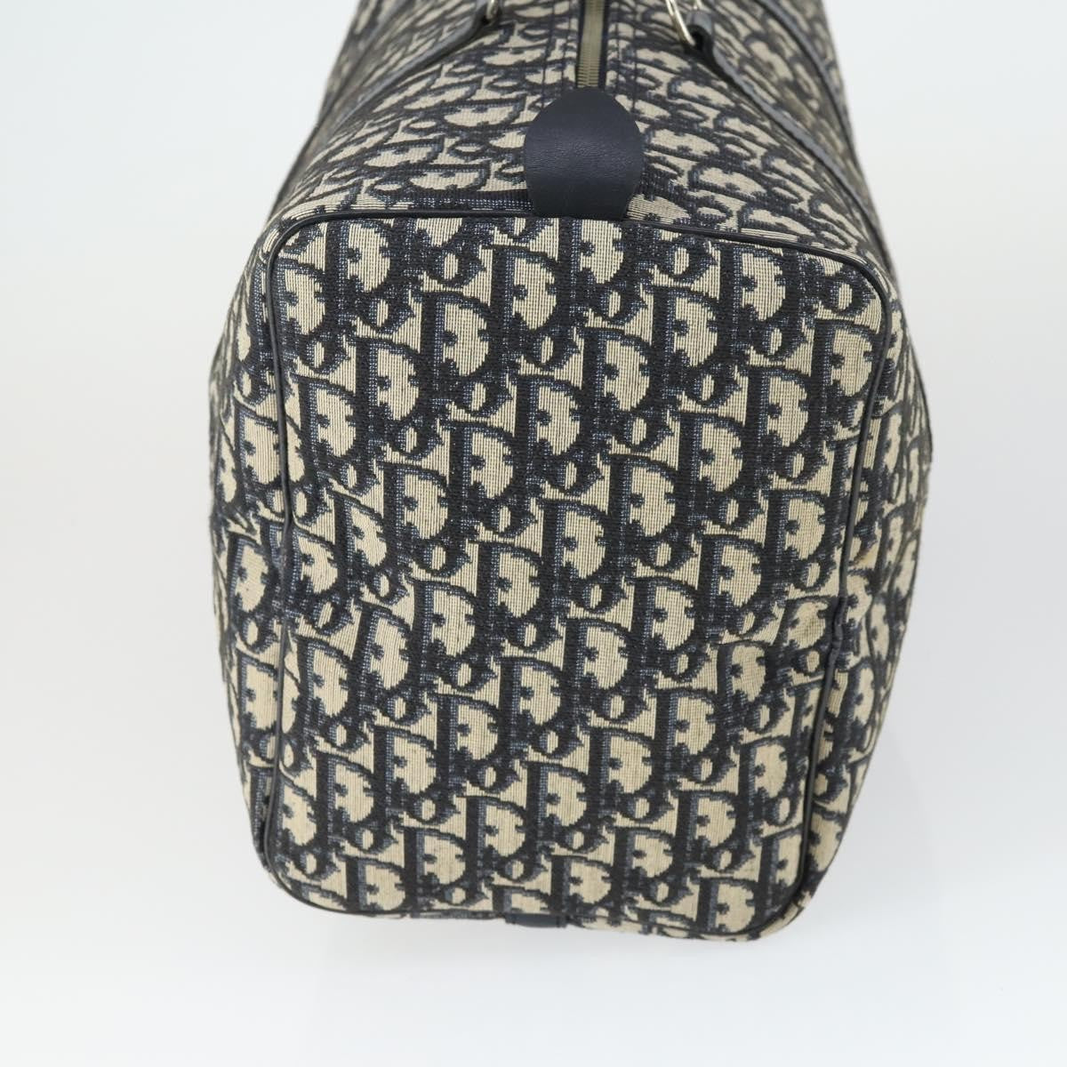 Christian Dior Vintage Trotter Boston Bag Canvas Navy Canvas Travel Bag Bag ()