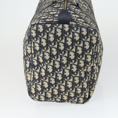 Christian Dior Vintage Trotter Boston Bag Canvas Navy Canvas Travel Bag Bag ()