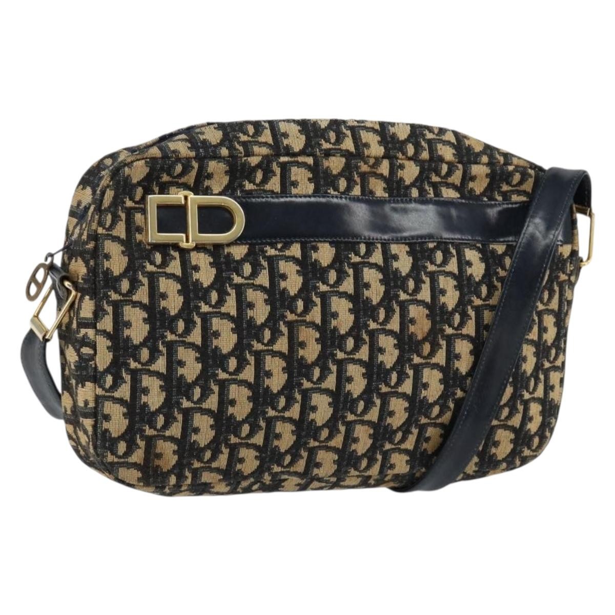 Christian Dior Vintage Cd Trotter Shoulder Bag Canvas Navy Canvas Shoulder Bag Bag ()