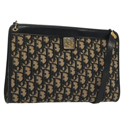 Christian Dior Vintage Trotter Shoulder Bag Canvas Navy Canvas Shoulder Bag Bag ()