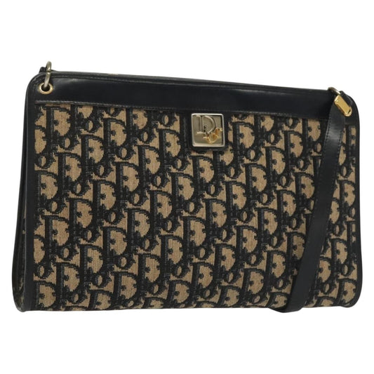 Christian Dior Vintage Trotter Shoulder Bag Canvas Navy Canvas Shoulder Bag Bag ()