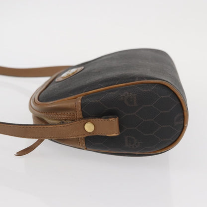Christian Dior Vintage Honeycomb Shoulder Bag Canvas And Leather Black Canvas Shoulder Bag Bag ()