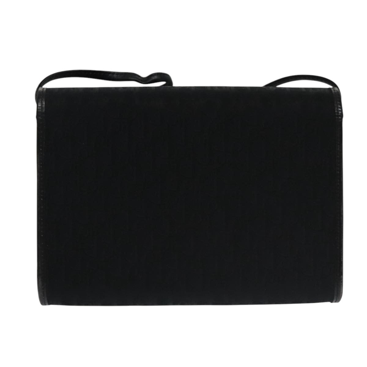 Christian Dior Vintage Trotter Crossbody Bag Diorissimo Coated Canvas Black Canvas Shoulder Bag Bag ()