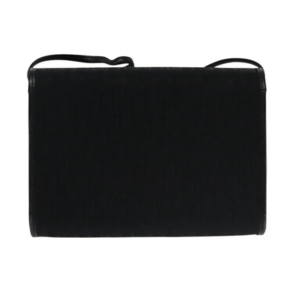 Christian Dior Vintage Trotter Crossbody Bag Diorissimo Coated Canvas Black Canvas Shoulder Bag Bag ()