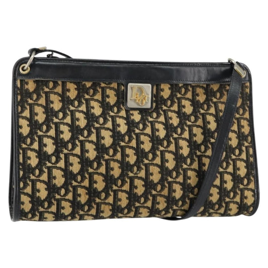 Christian Dior Vintage Trotter Shoulder Bag Canvas Navy Canvas Shoulder Bag Bag ()