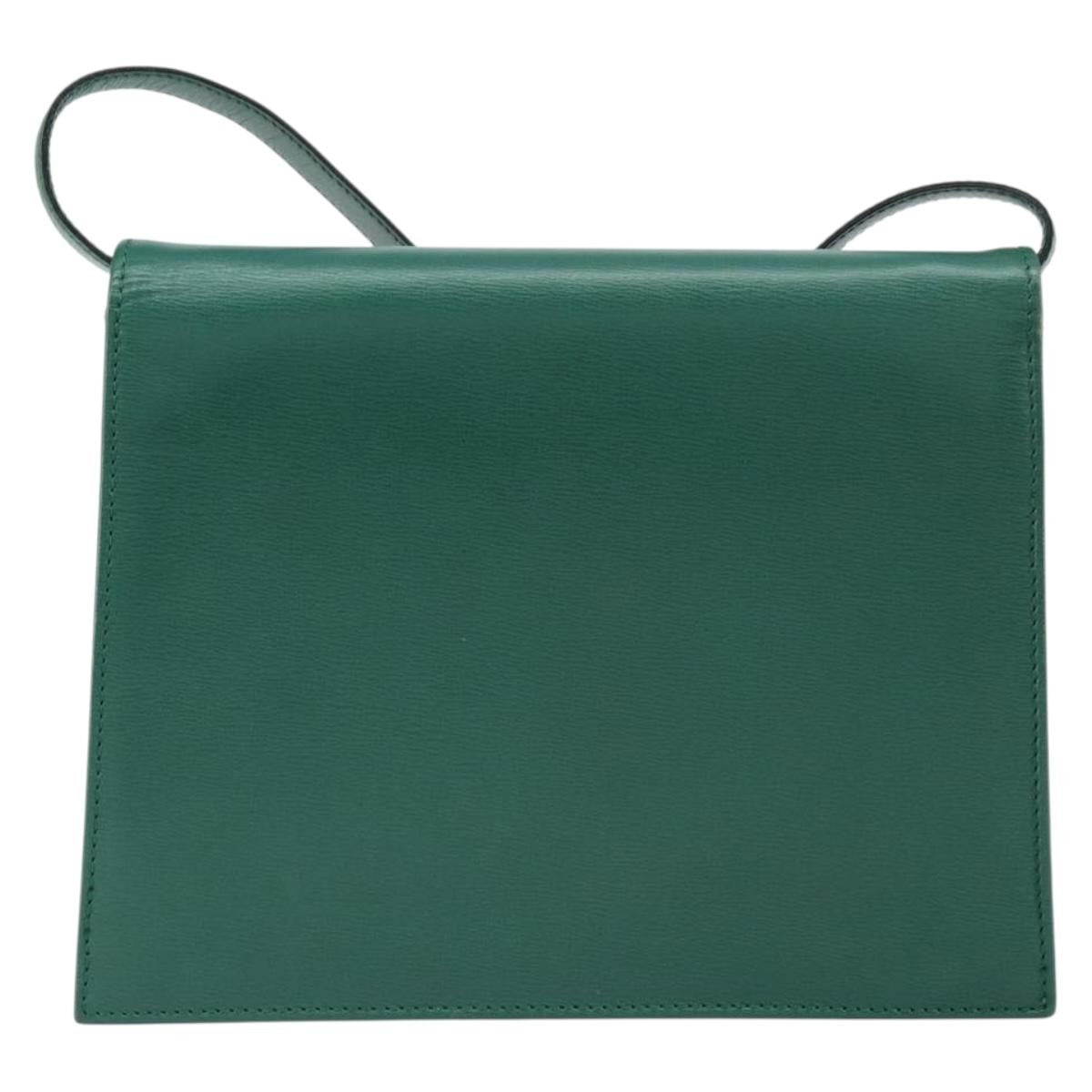 Christian Dior Vintage Shoulder Bag Leather Green Leather Shoulder Bag Bag ()