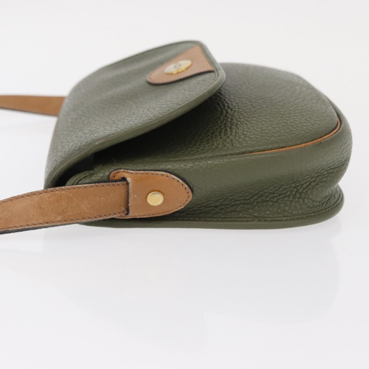 Christian Dior Vintage Shoulder Bag Leather Green Leather Shoulder Bag Bag ()