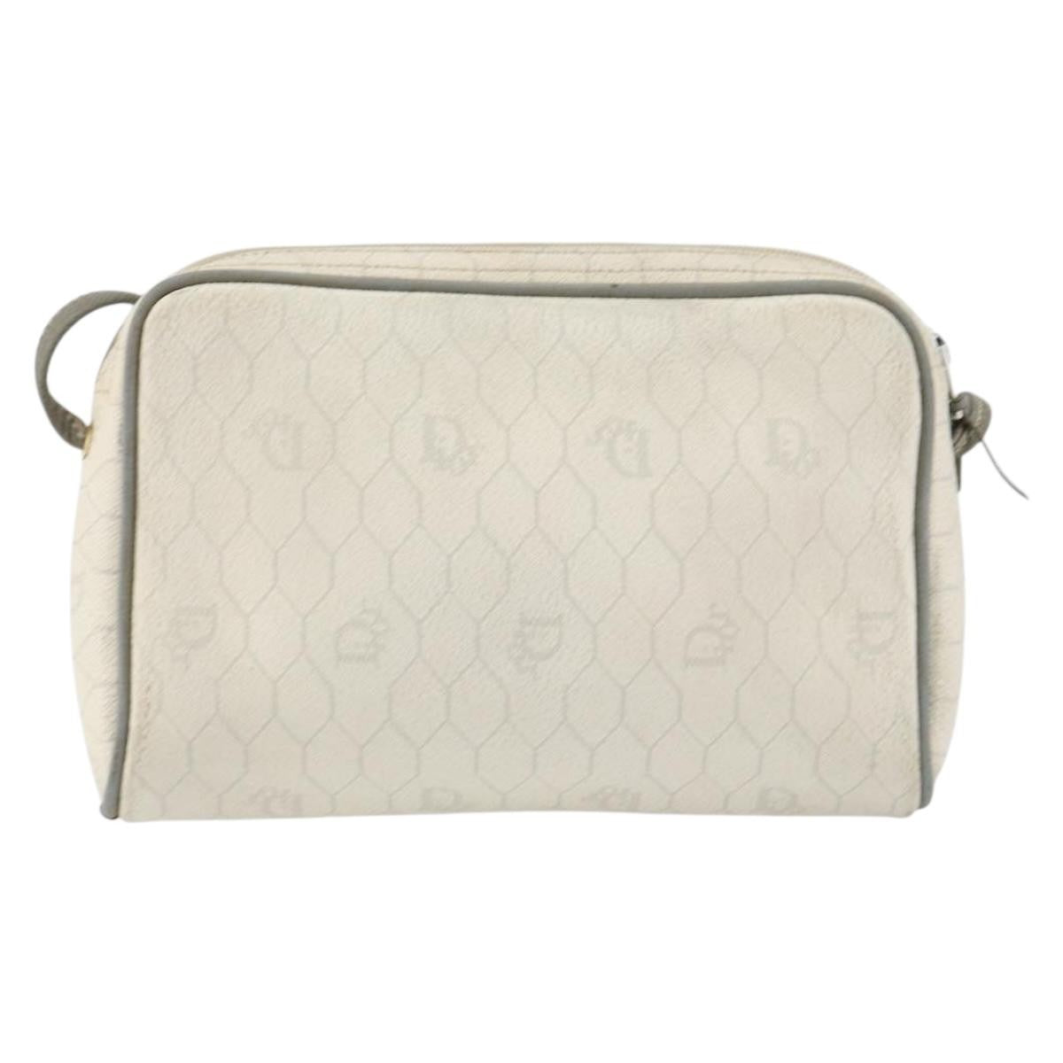 Christian Dior Vintage Honeycomb Shoulder Bag Canvas White Canvas Shoulder Bag Bag ()
