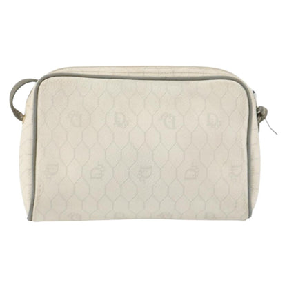 Christian Dior Vintage Honeycomb Shoulder Bag Canvas White Canvas Shoulder Bag Bag ()