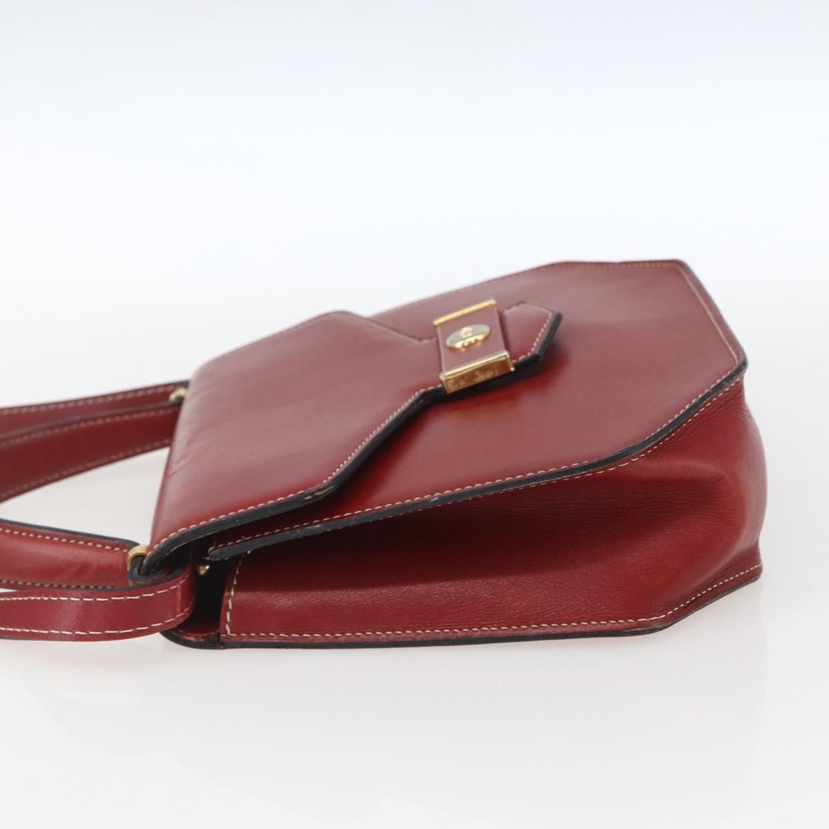Christian Dior Vintage Handbag Leather Red Leather Handbag ()