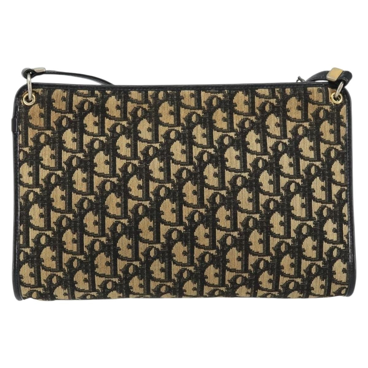 Christian Dior Vintage Trotter Shoulder Bag Canvas Navy Canvas Shoulder Bag Bag ()