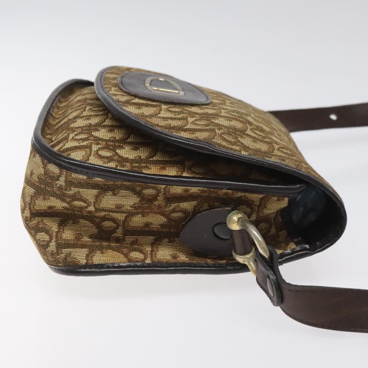 Christian Dior Vintage Cd Trotter Shoulder Bag Canvas Brown Canvas Shoulder Bag Bag ()