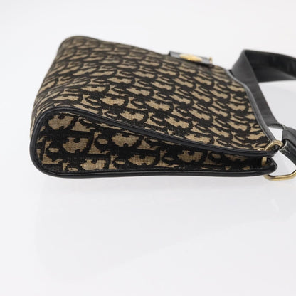 Christian Dior Vintage Cd Trotter Shoulder Bag Canvas Black Canvas Shoulder Bag Bag ()