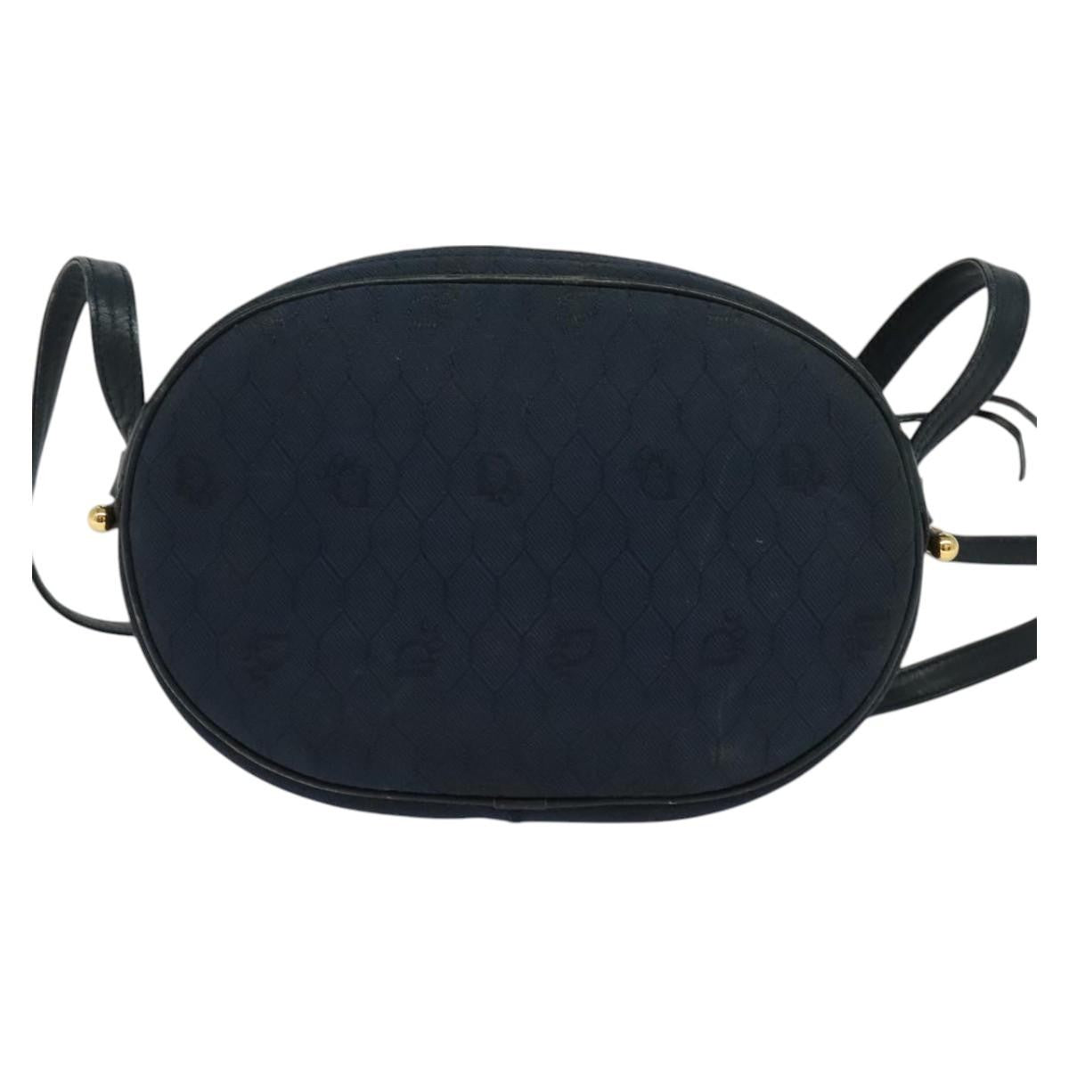 Christian Dior Vintage Honeycomb Shoulder Bag Canvas Navy Canvas Bag ()