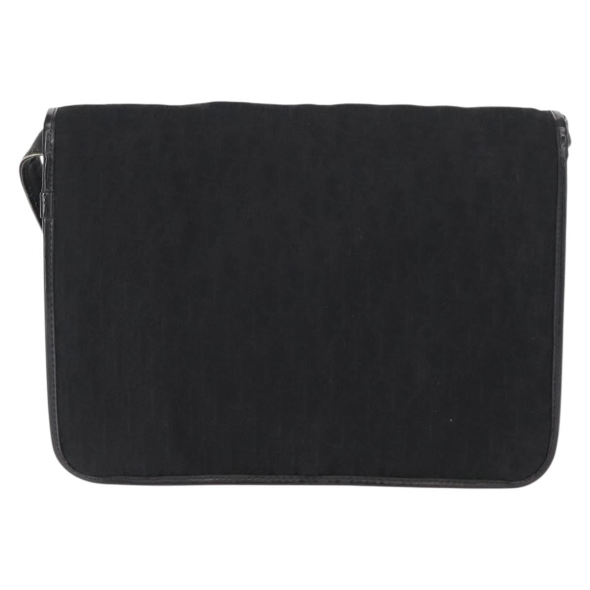 Christian Dior Vintage Cd Trotter Shoulder Bag Canvas Black Canvas Shoulder Bag Bag ()
