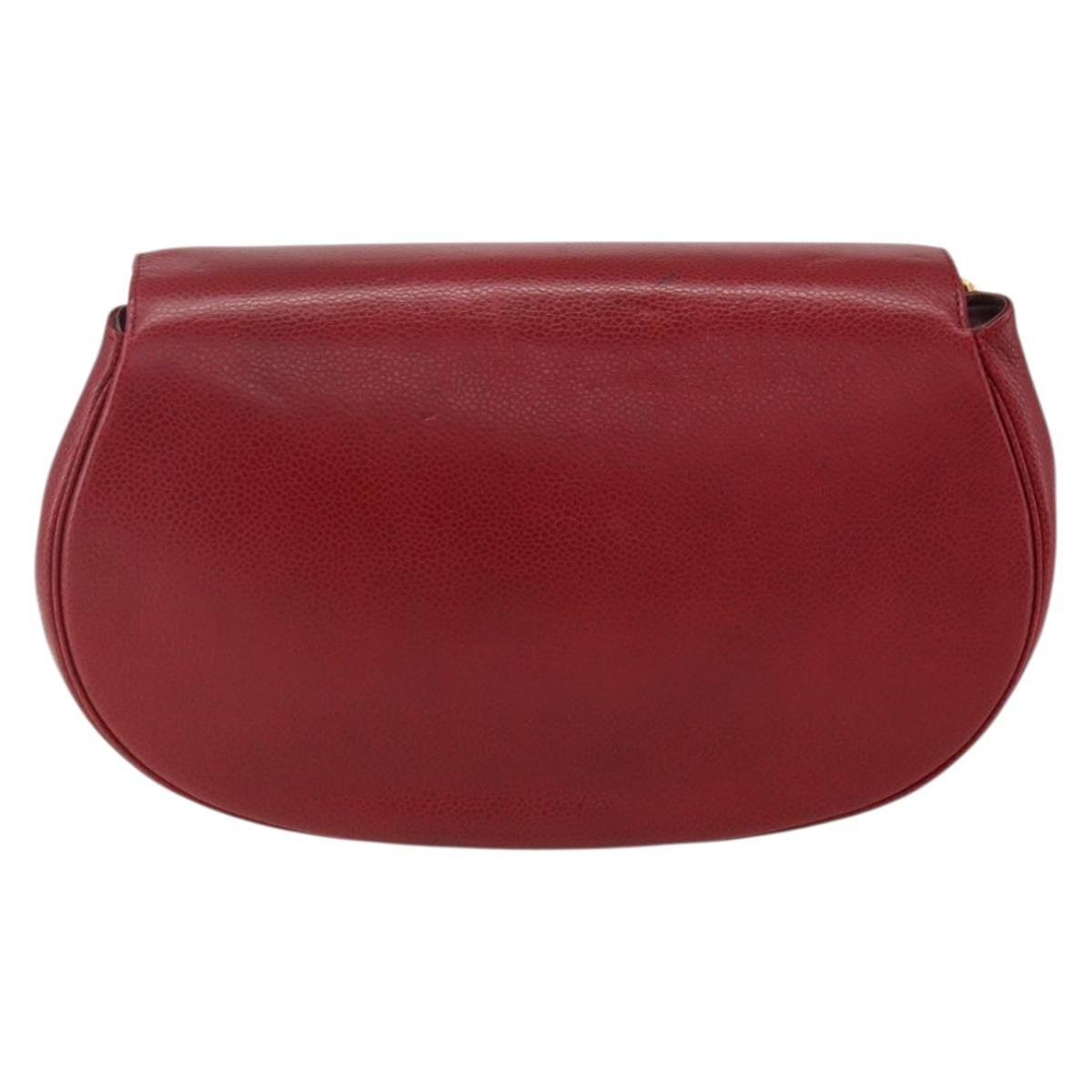Christian Dior Vintage Shoulder Bag Leather Red Leather Shoulder Bag Bag ()