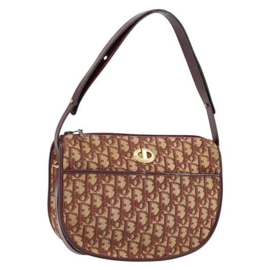 Christian Dior Vintage Trotter Shoulder Bag Canvas Beige Canvas Shoulder Bag Bag ()