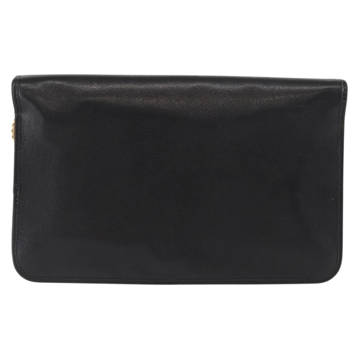 Christian Dior Vintage Shoulder Bag Leather Black Leather Shoulder Bag Bag ()
