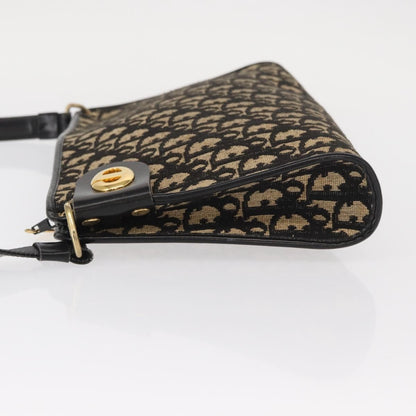 Christian Dior Vintage Cd Trotter Shoulder Bag Canvas Black Canvas Shoulder Bag Bag ()