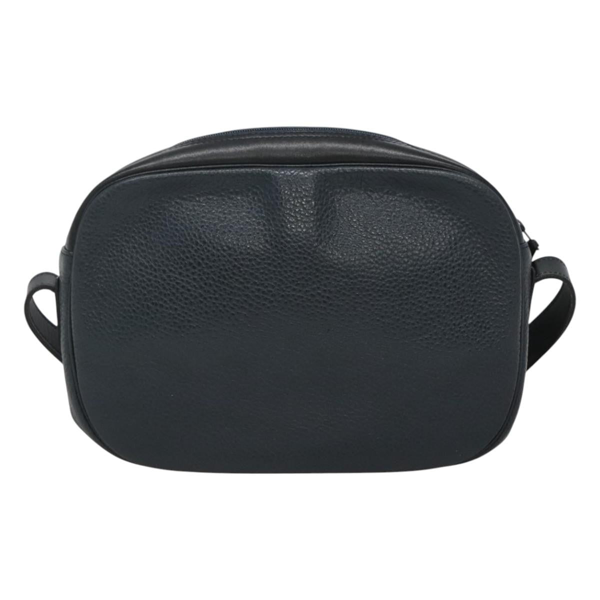 Christian Dior Vintage Flap Crossbody Bag Leather Navy Leather Shoulder Bag Bag ()