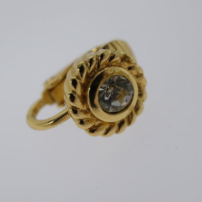 Christian Dior Vintage Clip-On Earrings Metal Gold Metal Earrings Jewelry ()
