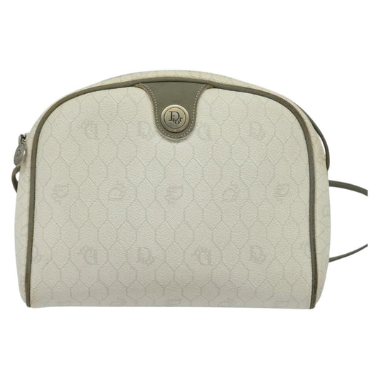 Christian Dior Vintage Honeycomb Shoulder Bag Canvas White Canvas Shoulder Bag Bag ()