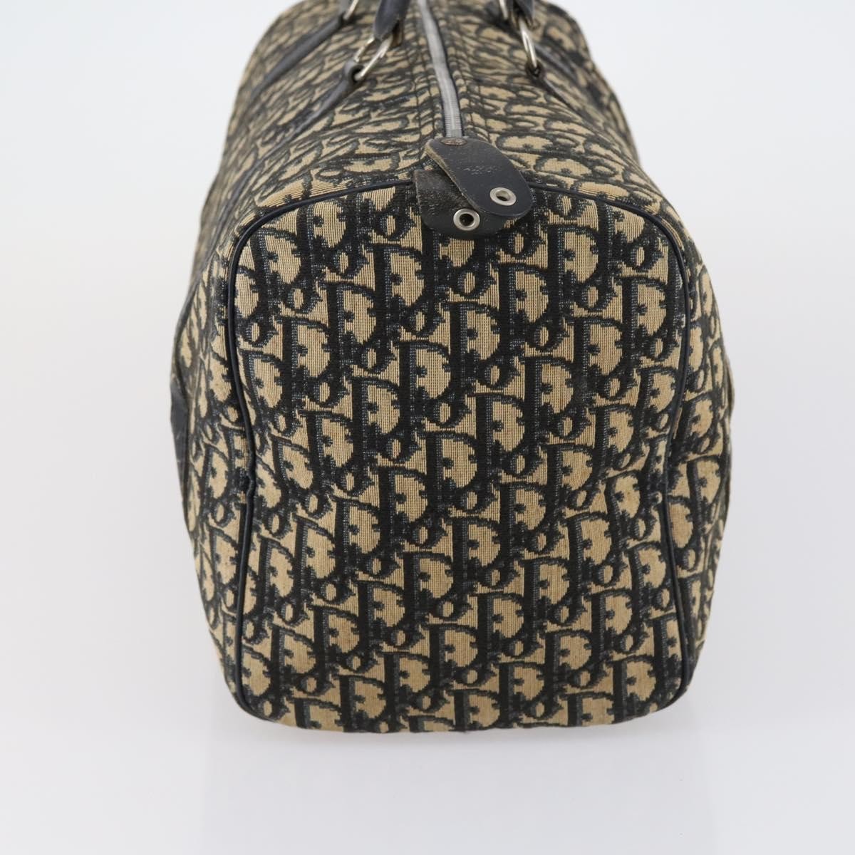 Christian Dior Vintage Trotter Boston Bag Diorissimo Canvas Navy Canvas Travel Bag Bag ()