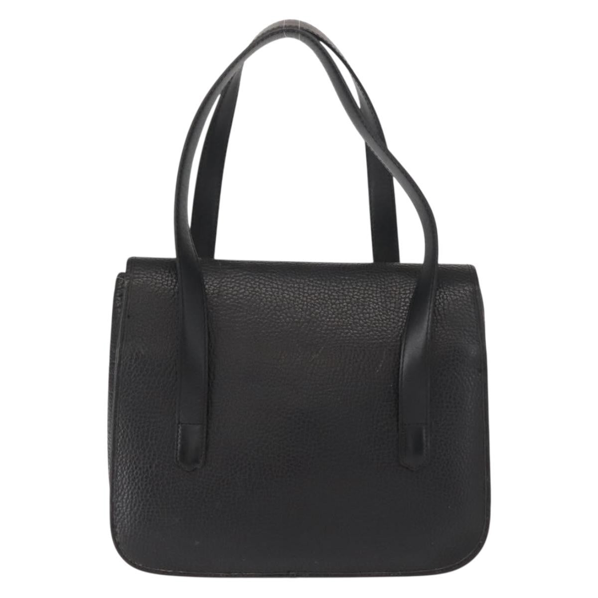 Christian Dior Vintage Cd Handbag Leather Black Leather Handbag ()