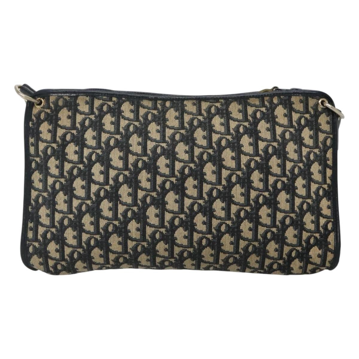 Christian Dior Vintage Cd Trotter Shoulder Bag Canvas Navy Canvas Shoulder Bag Bag ()