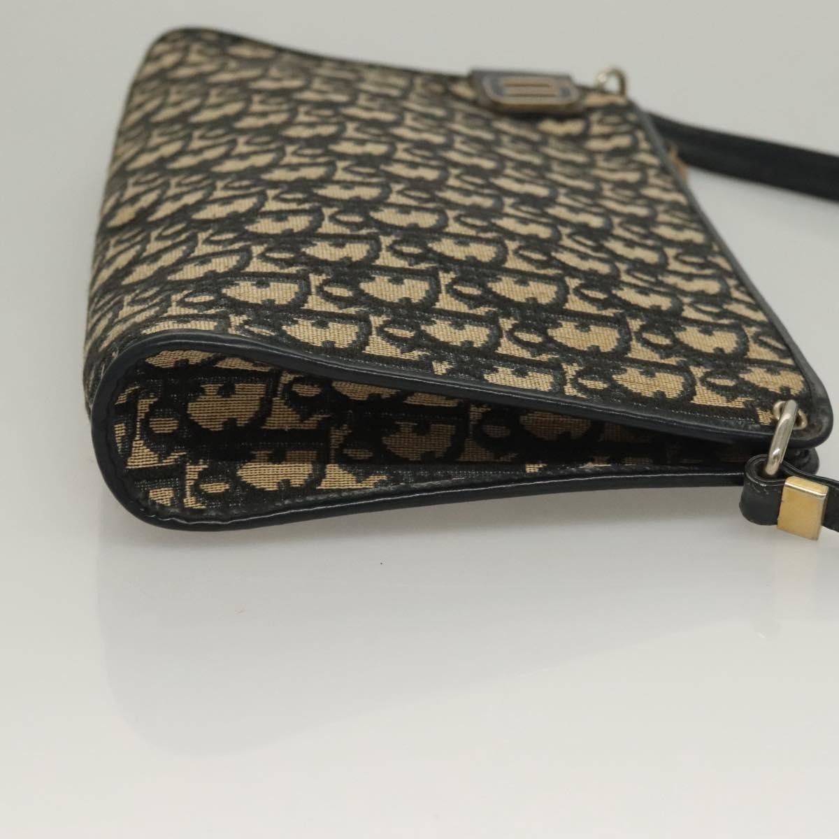 Christian Dior Vintage Trotter Shoulder Bag Canvas Navy Canvas Shoulder Bag Bag ()
