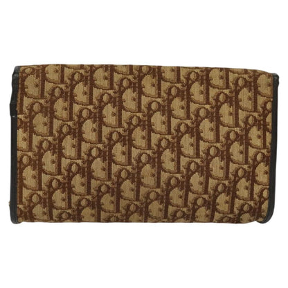 Christian Dior Vintage Trotter Flap Shoulder Bag Canvas Brown Canvas Bag ()