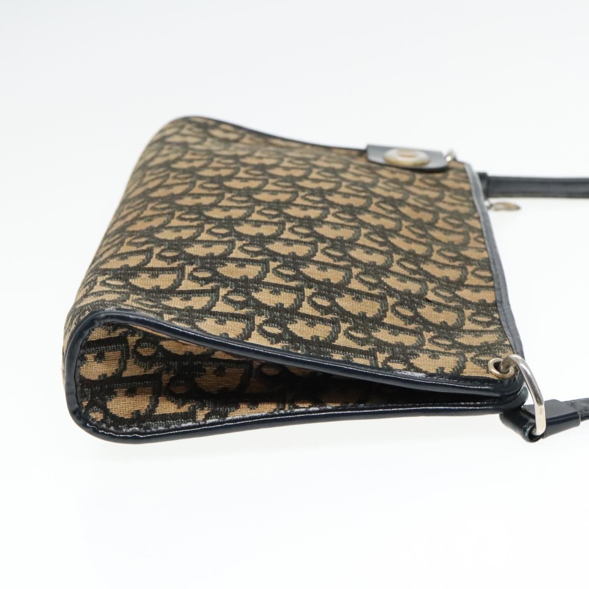 Christian Dior Vintage Trotter Shoulder Bag Canvas Navy Canvas Bag ()