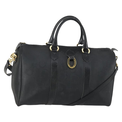 Christian Dior Vintage Trotter Boston Bag Canvas Black Canvas Travel Bag Bag ()