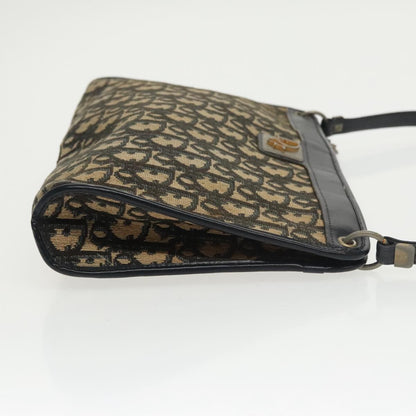 Christian Dior Vintage Trotter Shoulder Bag Canvas Navy Canvas Bag ()