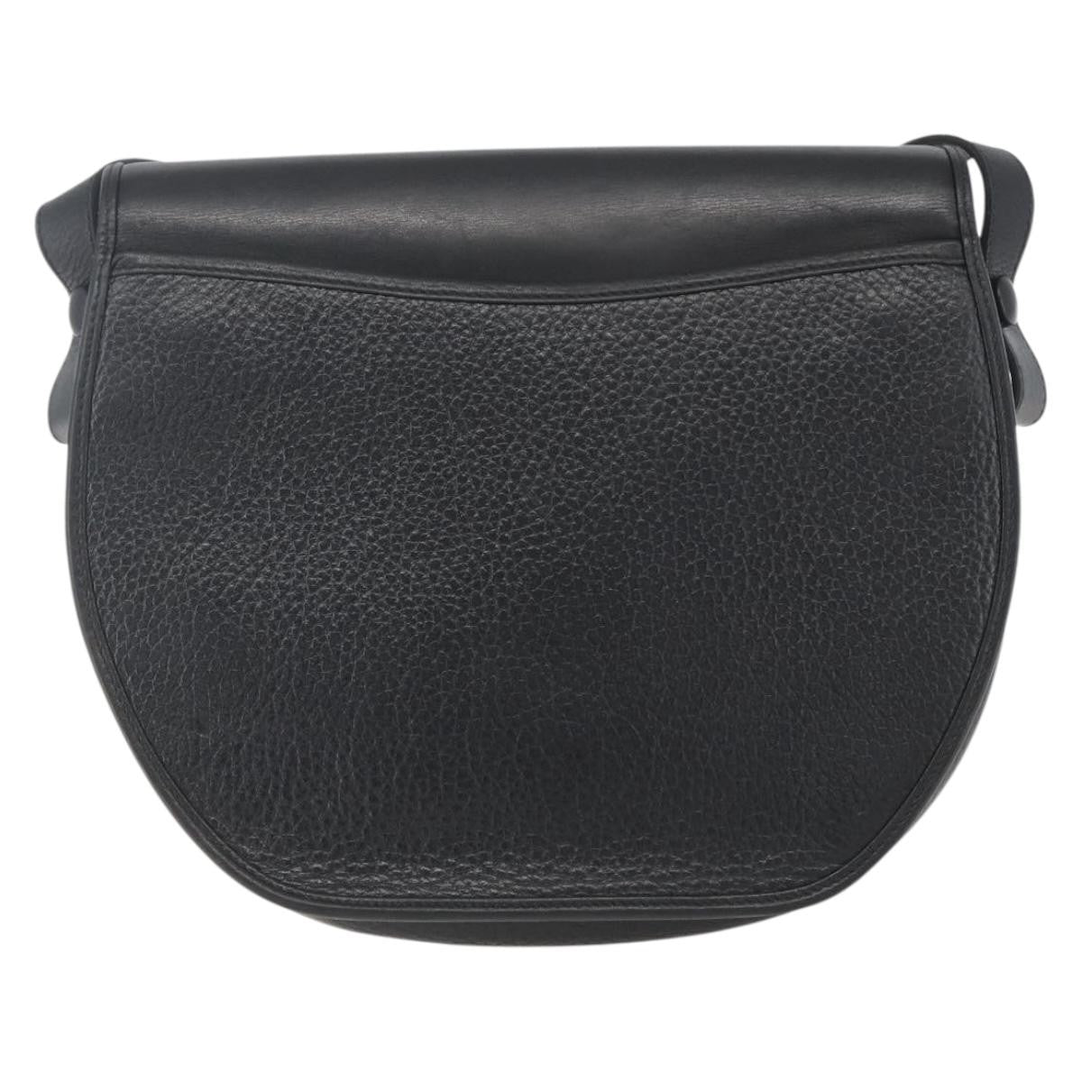Christian Dior Vintage Cd Flap Shoulder Bag Leather Black Leather Shoulder Bag Bag ()