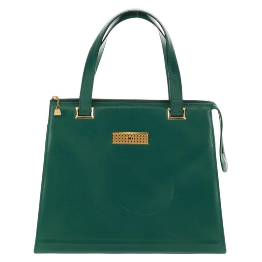 Christian Dior Vintage Handbag Leather Green Leather Handbag ()