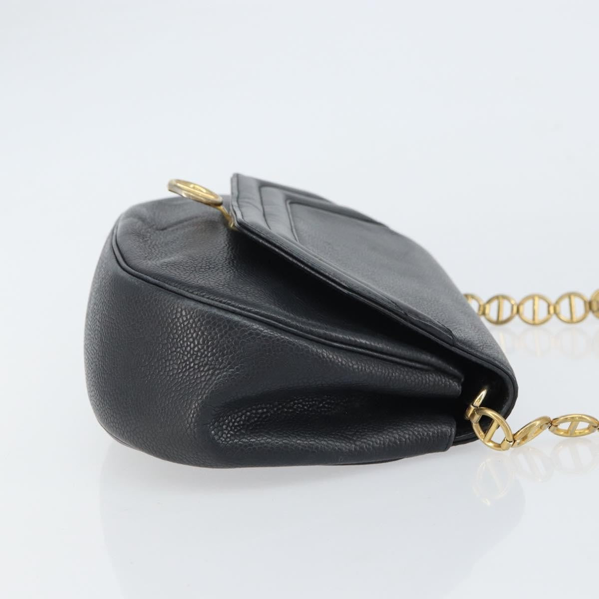 Christian Dior Vintage Shoulder Bag Leather Black Leather Shoulder Bag Bag ()