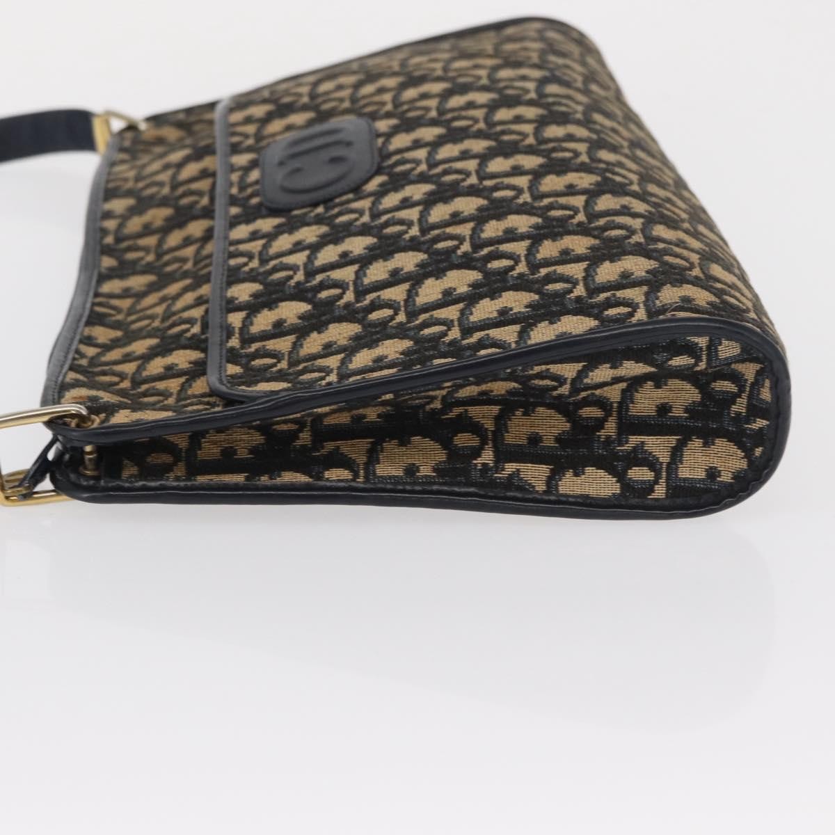 Christian Dior Vintage Cd Trotter Shoulder Bag Canvas Navy Canvas Shoulder Bag Bag ()