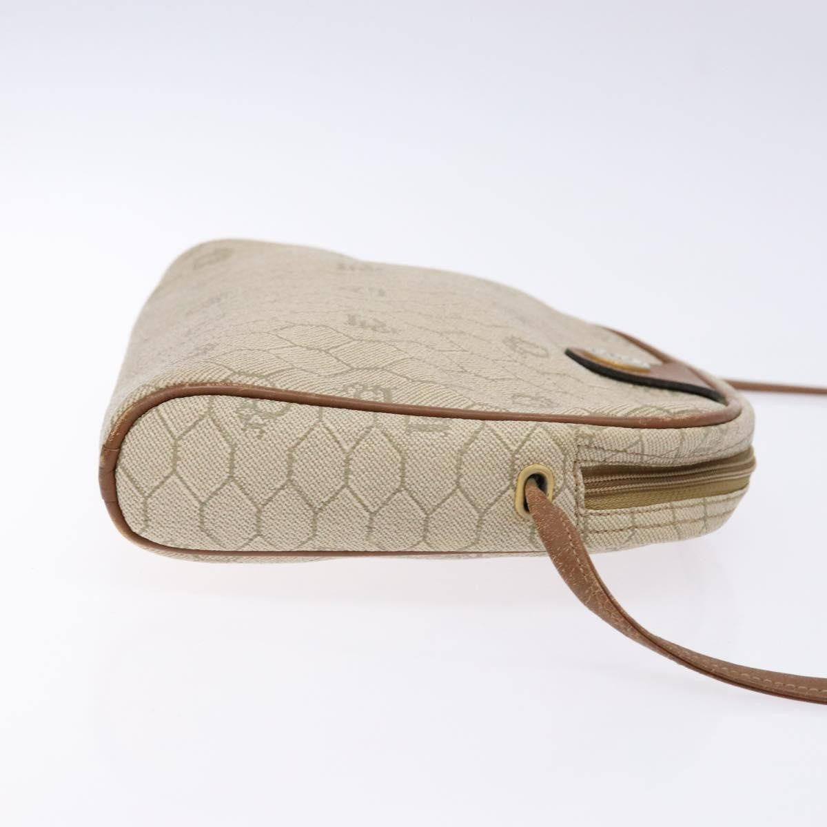 Christian Dior Vintage Honeycomb Shoulder Bag Canvas Beige Canvas Bag ()