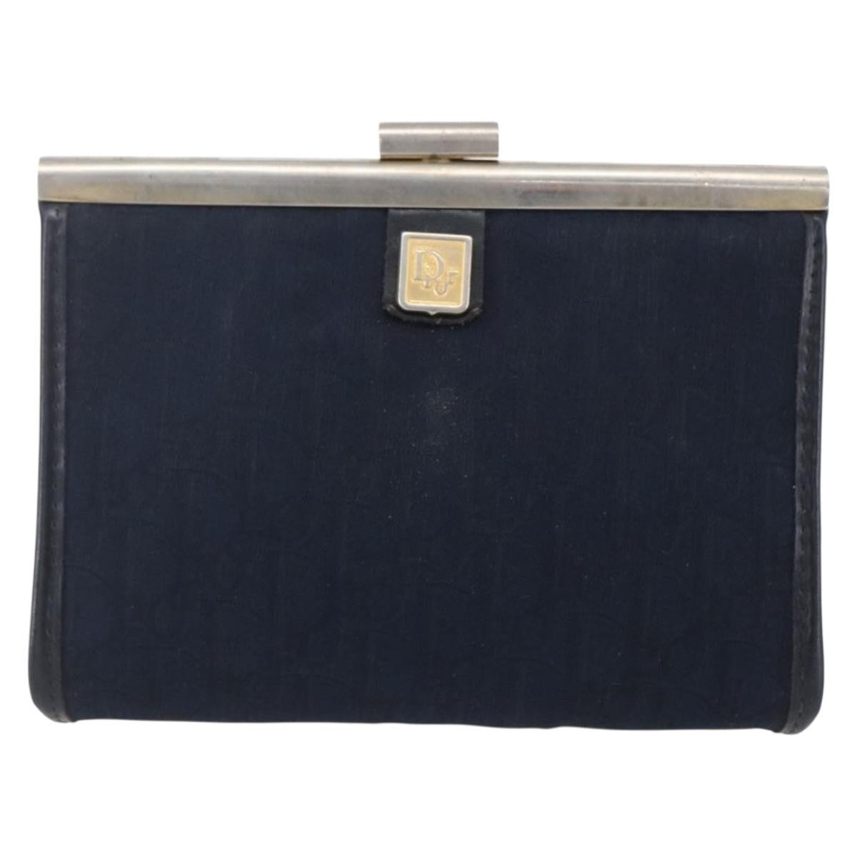 Christian Dior Vintage Trotter Pouch Canvas Navy Canvas Clutche & Pouche Bag ()