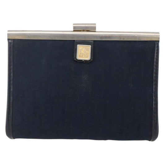 Christian Dior Vintage Trotter Pouch Canvas Navy Canvas Clutche & Pouche Bag ()