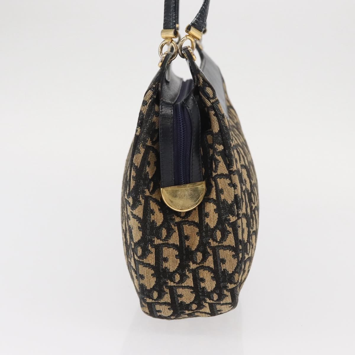 Christian Dior Vintage Trotter Shoulder Bag Canvas Navy Canvas Shoulder Bag Bag ()