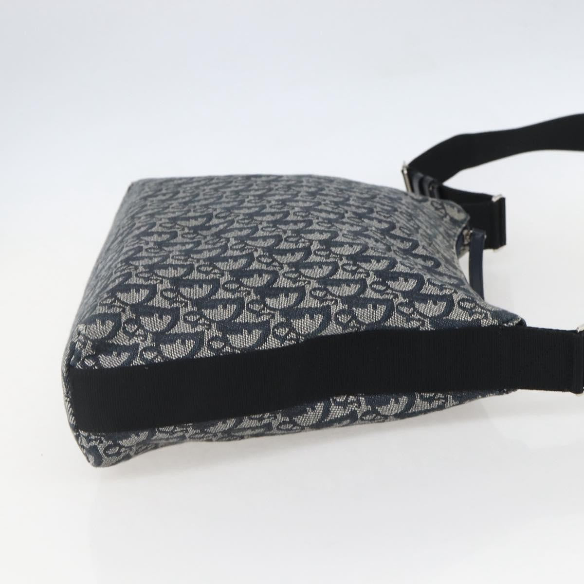 Christian Dior Vintage Trotter Shoulder Bag Canvas Navy Canvas Shoulder Bag Bag ()