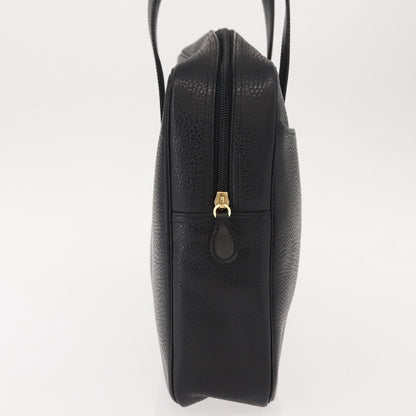 Christian Dior Vintage Cd Handbag Leather Black Leather Briefcase Bag ()